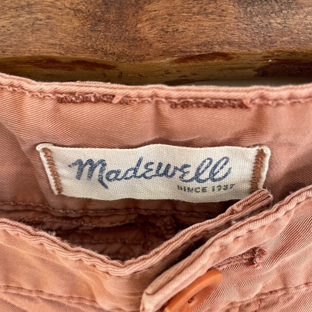 Madewell | dusty rose camp stitch slouch straight crop utility cargo pant chino - Picture 5 of 15